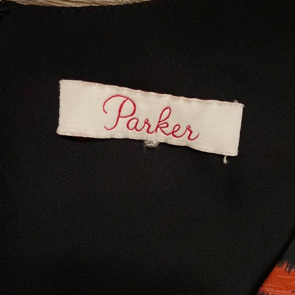 Parker Rare Multi-Color Animal Print Silk Blend Mini Dress Size 6 - Picture 2 of 7